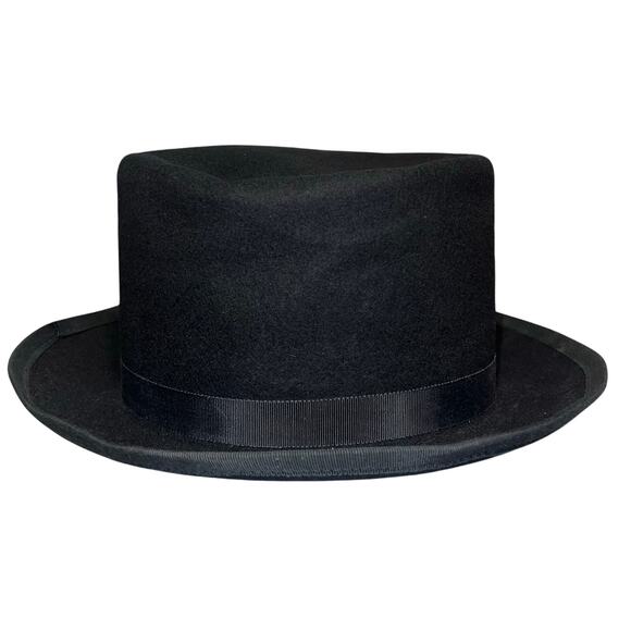 Planar Mens Size L 100% Merino Wool Top Hat Gothic Magician Vampire Vintage - Picture 3 of 6